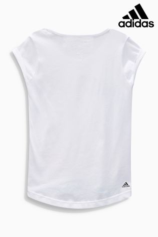 White Adidas Fade Print T-Shirt